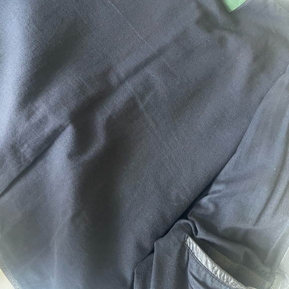 Men’s vintage leather jacket with white stripes. - Picture 12 of 16